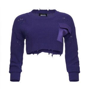 SER.O.YA | ✨NEW✨ Cropped Devin Sweater in Violet Indigo